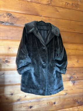 Vintage Faux Fur Coat M, International Ladies' Garment Workers' Union (ILGWU)